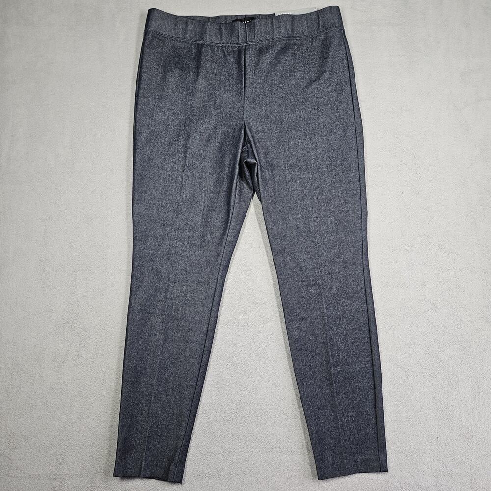 Talbots Essex Ankle Pant Women’s Size 10 Petite Blue Cotton Blend Elastic Waist